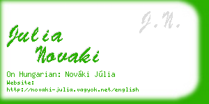 julia novaki business card